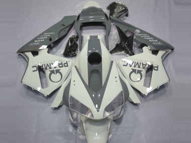 Gloss White and Grey PRAMAC 2003-2004 CBR600RR Motorcycle Fairing