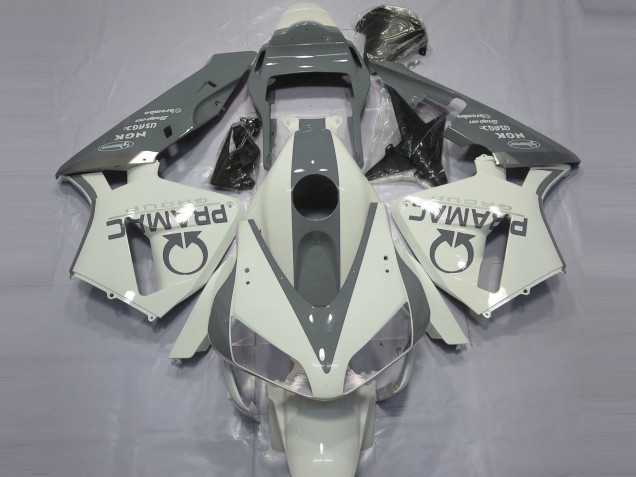 Gloss White and Grey PRAMAC 2003-2004 CBR600RR Motorcycle Fairing Gloss White and Grey PRAMAC 2003-2004 CBR600RR Motorcycle Fairing