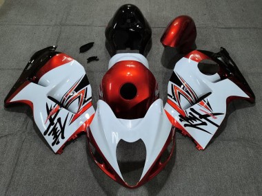 Gloss White and Orange 1997-2007 GSXR 1300 Hayabusa Motorcycle Fairing