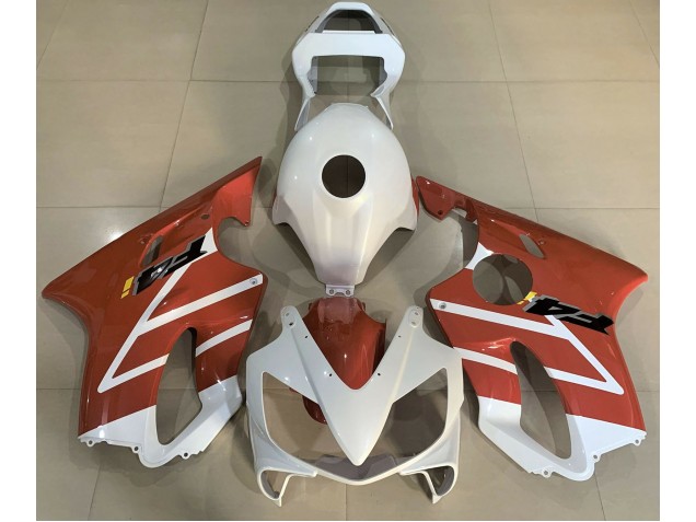 Gloss White and Orange 2001-2003 CBR600 F4i Motorcycle Fairing Gloss White and Orange 2001-2003 CBR600 F4i Motorcycle Fairing