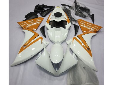 Gloss White and Orange 2012-2014 R1 Motorcycle Fairing