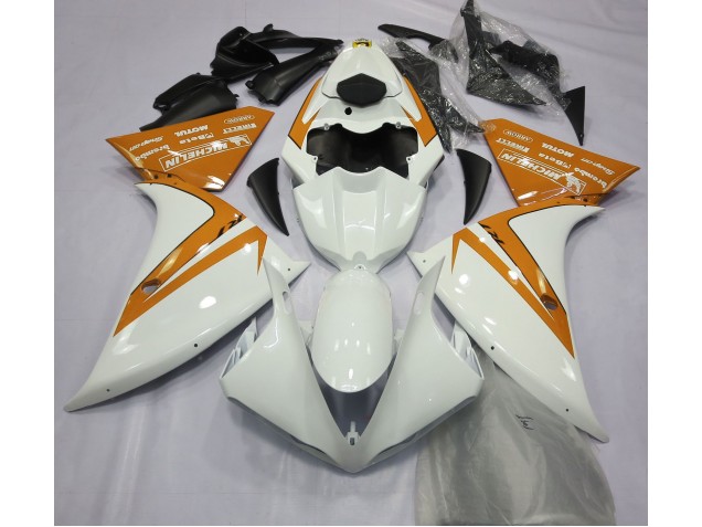 Gloss White and Orange 2012-2014 R1 Motorcycle Fairing Gloss White and Orange 2012-2014 R1 Motorcycle Fairing