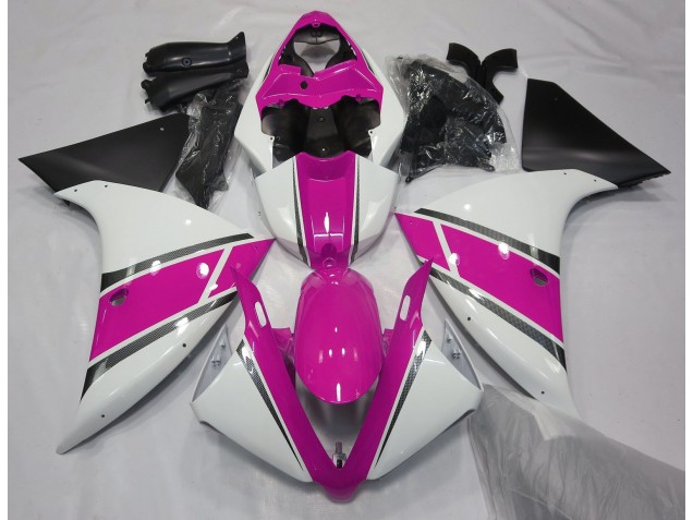 Gloss White and Pink 2009-2011 R1 Motorcycle Fairing Gloss White and Pink 2009-2011 R1 Motorcycle Fairing