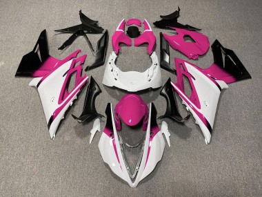 Gloss White and Pink 2013-2016 Daytona 675 Motorcycle Fairing
