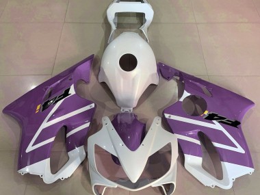Gloss White and Purple 2001-2003 CBR600 F4i Motorcycle Fairing