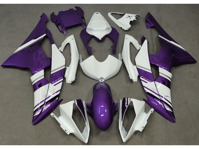 Gloss White and Purple OEM Style 2008-2016 R6 Motorcycle Fairing Gloss White and Purple OEM Style 2008-2016 R6 Motorcycle Fairing