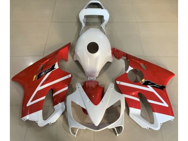 Gloss White and Red 2001-2003 CBR600 F4i Motorcycle Fairing