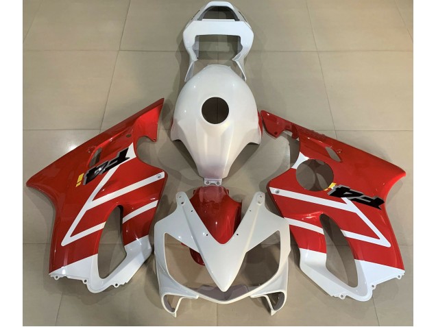 Gloss White and Red 2001-2003 CBR600 F4i Motorcycle Fairing Gloss White and Red 2001-2003 CBR600 F4i Motorcycle Fairing