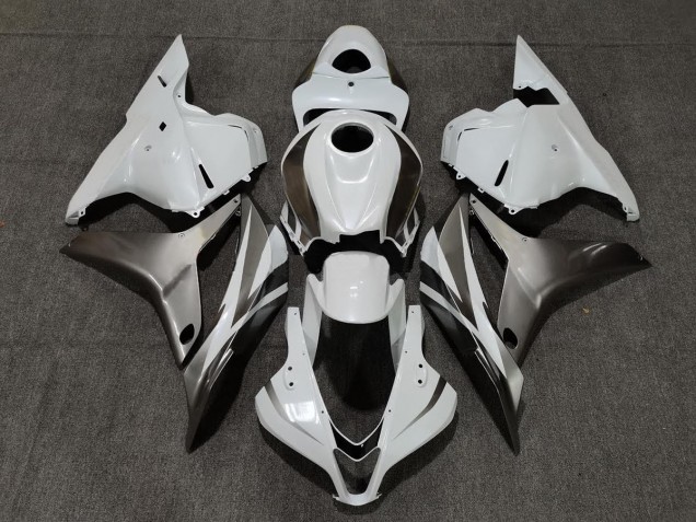 Gloss White and Silver 2009-2012 CBR600RR Motorcycle Fairing Gloss White and Silver 2009-2012 CBR600RR Motorcycle Fairing