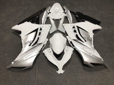 Gloss White and Silver 2013-2018 Ninja 300 Motorcycle Fairing