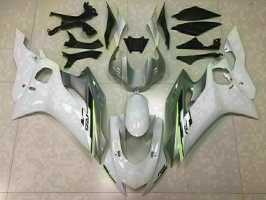 Gloss White and Silver 2017-2021 R6 Motorcycle Fairing