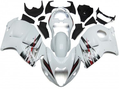 Gloss White and Silver Style 1997-2007 GSXR 1300 Hayabusa Motorcycle Fairing