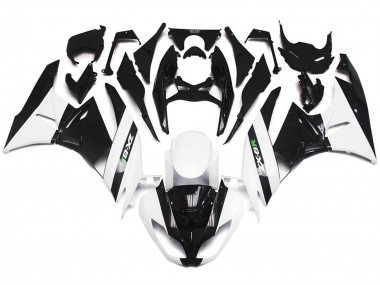 Gloss White and Slick Black 2009-2012 ZX6R Motorcycle Fairing