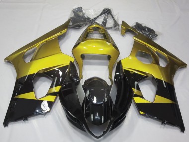 Gloss Yellow & Black 2003-2004 GSXR 1000 Motorcycle Fairing