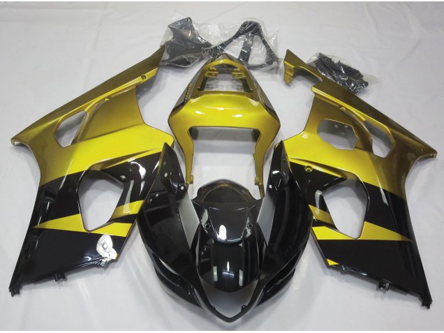 Gloss Yellow & Black 2003-2004 GSXR 1000 Motorcycle Fairing Gloss Yellow & Black 2003-2004 GSXR 1000 Motorcycle Fairing