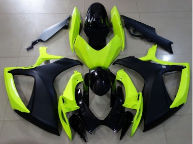 Gloss Yellow & Black 2006-2007 GSXR 600-750 Motorcycle Fairing