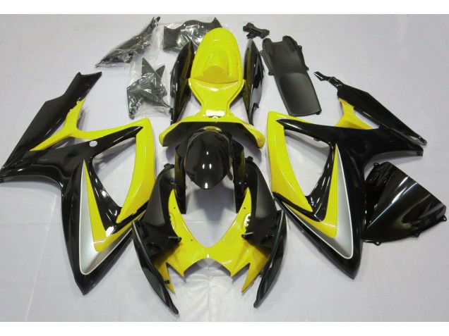 Gloss Yellow Debadged 2006-2007 GSXR 600-750 Motorcycle Fairing