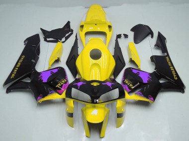 Gloss Yellow & Purple Splatter 2005-2006 CBR600RR Motorcycle Fairing