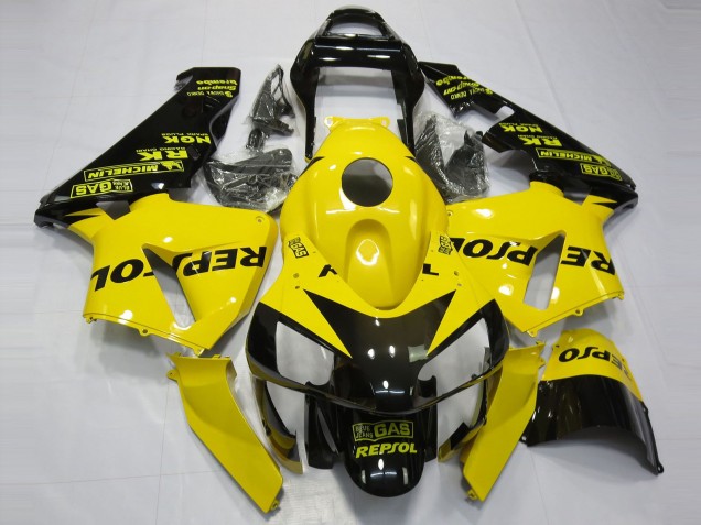 Gloss Yellow Repsol 2003-2004 CBR600RR Motorcycle Fairing Gloss Yellow Repsol 2003-2004 CBR600RR Motorcycle Fairing