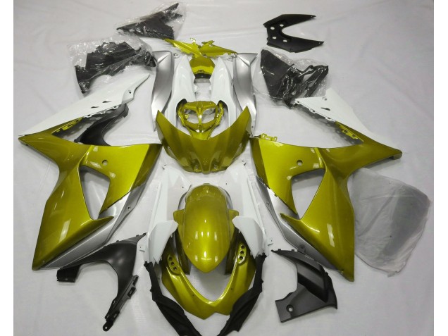 Gloss Yellow & White 2009-2016 GSXR 1000 Motorcycle Fairing Gloss Yellow & White 2009-2016 GSXR 1000 Motorcycle Fairing