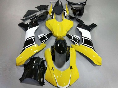 Gloss Yellow White and Black 2015-2019 R1 Motorcycle Fairing