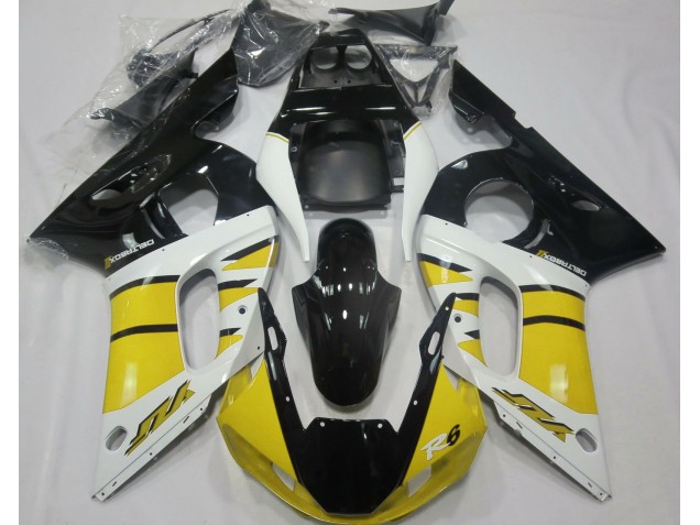 Gloss Yellow and Black 1998-2002 R6 Motorcycle Fairing Gloss Yellow and Black 1998-2002 R6 Motorcycle Fairing