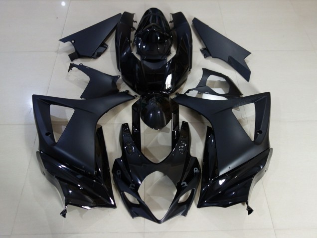 Gloss and Matte Black Plain 2007-2008 GSXR 1000 Motorcycle Fairing Gloss and Matte Black Plain 2007-2008 GSXR 1000 Motorcycle Fairing