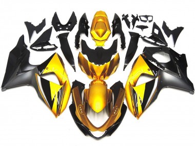 Gold and Grey OEM Style Custom 2009-2016 GSXR 1000 Motorcycle Fairing