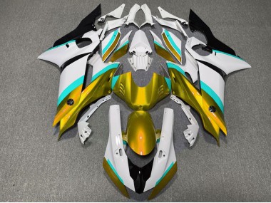 Gold and Light Blue Gloss 2017-2021 R6 Motorcycle Fairing