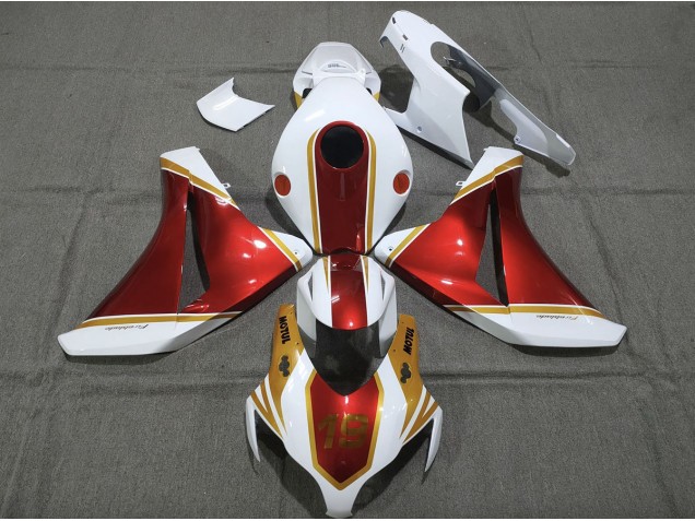 Gold and Red 19 2008-2011 CBR1000RR Motorcycle Fairing Gold and Red 19 2008-2011 CBR1000RR Motorcycle Fairing