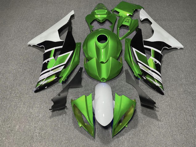Green Black and White OEM Style 2008-2016 R6 Motorcycle Fairing Green Black and White OEM Style 2008-2016 R6 Motorcycle Fairing