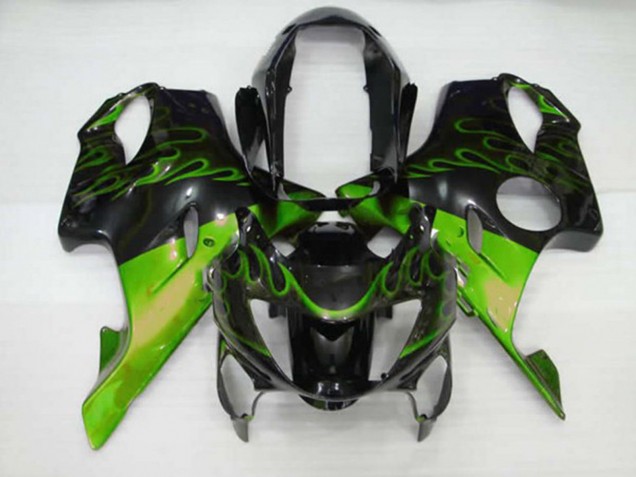 Green Flame 1999-2000 CBR600 F4 Motorcycle Fairing Green Flame 1999-2000 CBR600 F4 Motorcycle Fairing