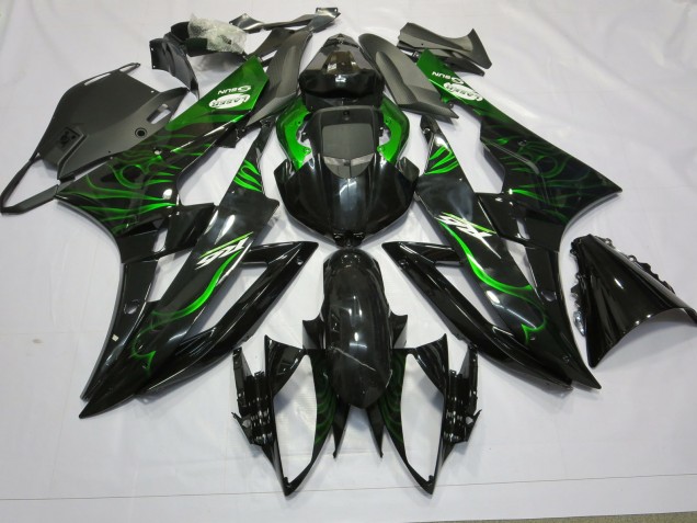 Green Flame 2006-2007 R6 Motorcycle Fairing Green Flame 2006-2007 R6 Motorcycle Fairing