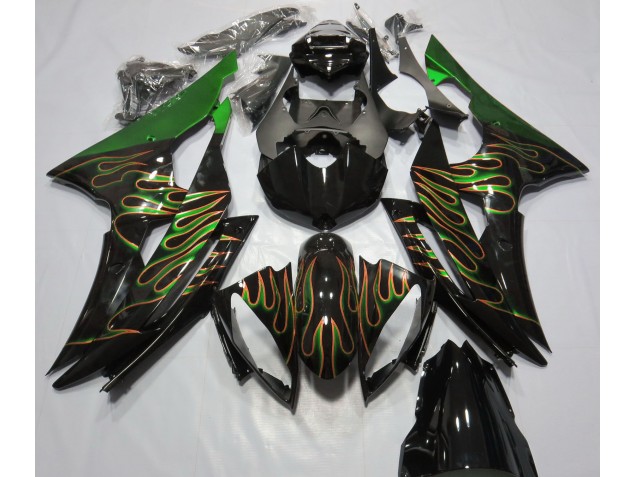 Green Flame 2008-2016 R6 Motorcycle Fairing Green Flame 2008-2016 R6 Motorcycle Fairing