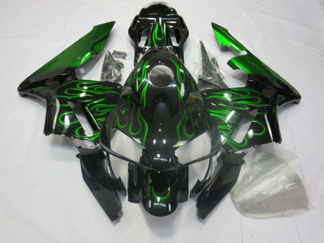 Green Flames 2003-2004 CBR600RR Motorcycle Fairing