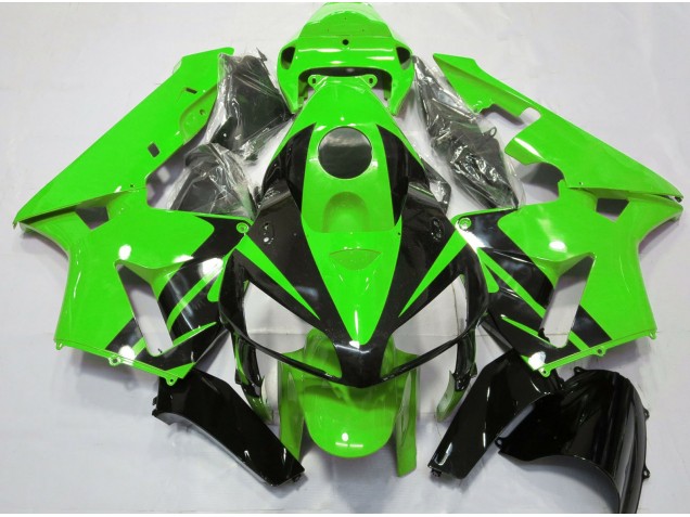 Green & Gloss Black Design 2005-2006 CBR600RR Motorcycle Fairing Green & Gloss Black Design 2005-2006 CBR600RR Motorcycle Fairing