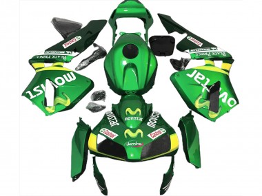 Green Movistar 2003-2004 CBR600RR Motorcycle Fairing