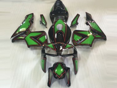 Green & Red Outline 2005-2006 CBR600RR Motorcycle Fairing