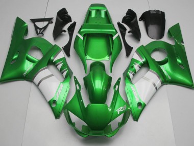 Green & White 1998-2002 R6 Motorcycle Fairing