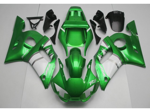 Green & White 1998-2002 R6 Motorcycle Fairing Green & White 1998-2002 R6 Motorcycle Fairing