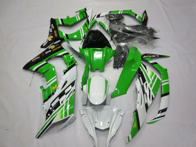 Green White Black 1 2011-2015 ZX10R Motorcycle Fairing