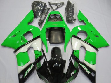 Green White and Black 1998-2002 R6 Motorcycle Fairing
