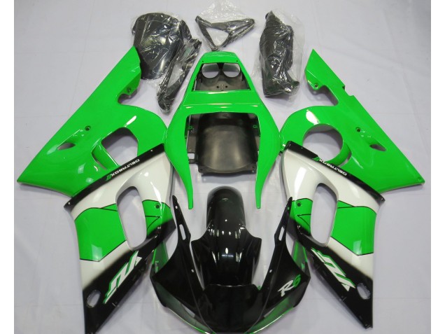 Green White and Black 1998-2002 R6 Motorcycle Fairing