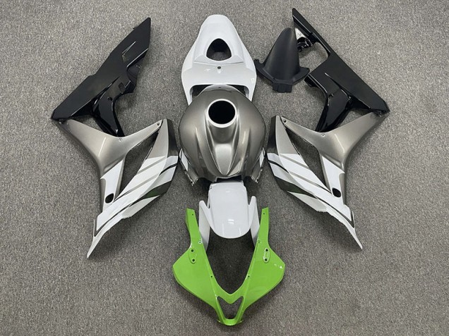 Green White and Grey 2007-2008 CBR600RR Motorcycle Fairing Green White and Grey 2007-2008 CBR600RR Motorcycle Fairing