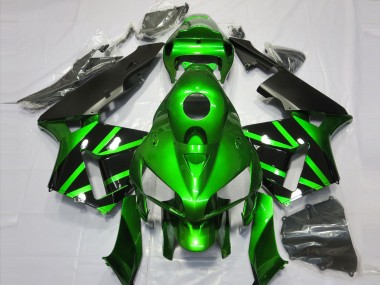 Green and Black 2005-2006 CBR600RR Motorcycle Fairing