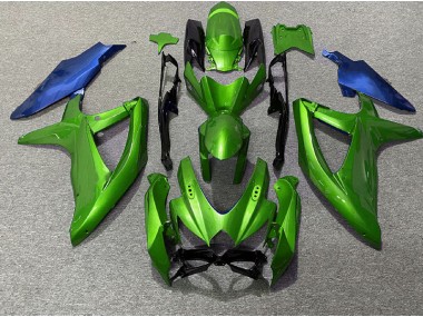 Green and Blue 2008-2010 GSXR 600-750 Motorcycle Fairing
