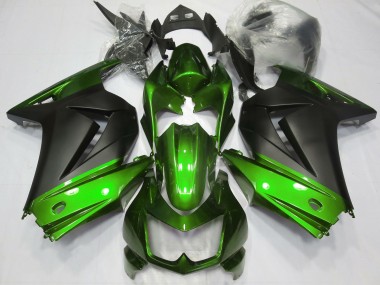 Green and Matte Black 2008-2012 Ninja 250 Motorcycle Fairing