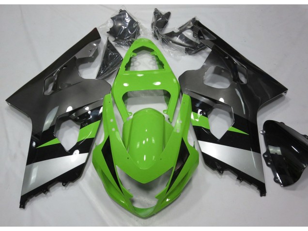 Green and Silver 2004-2005 GSXR 600-750 Motorcycle Fairing Green and Silver 2004-2005 GSXR 600-750 Motorcycle Fairing