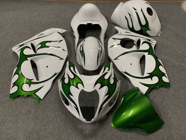 Green and White 1997-2007 GSXR 1300 Hayabusa Motorcycle Fairing