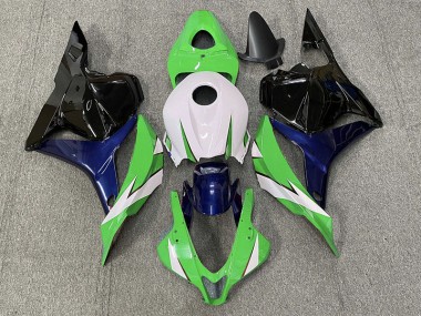 Green and White 2009-2012 CBR600RR Motorcycle Fairing